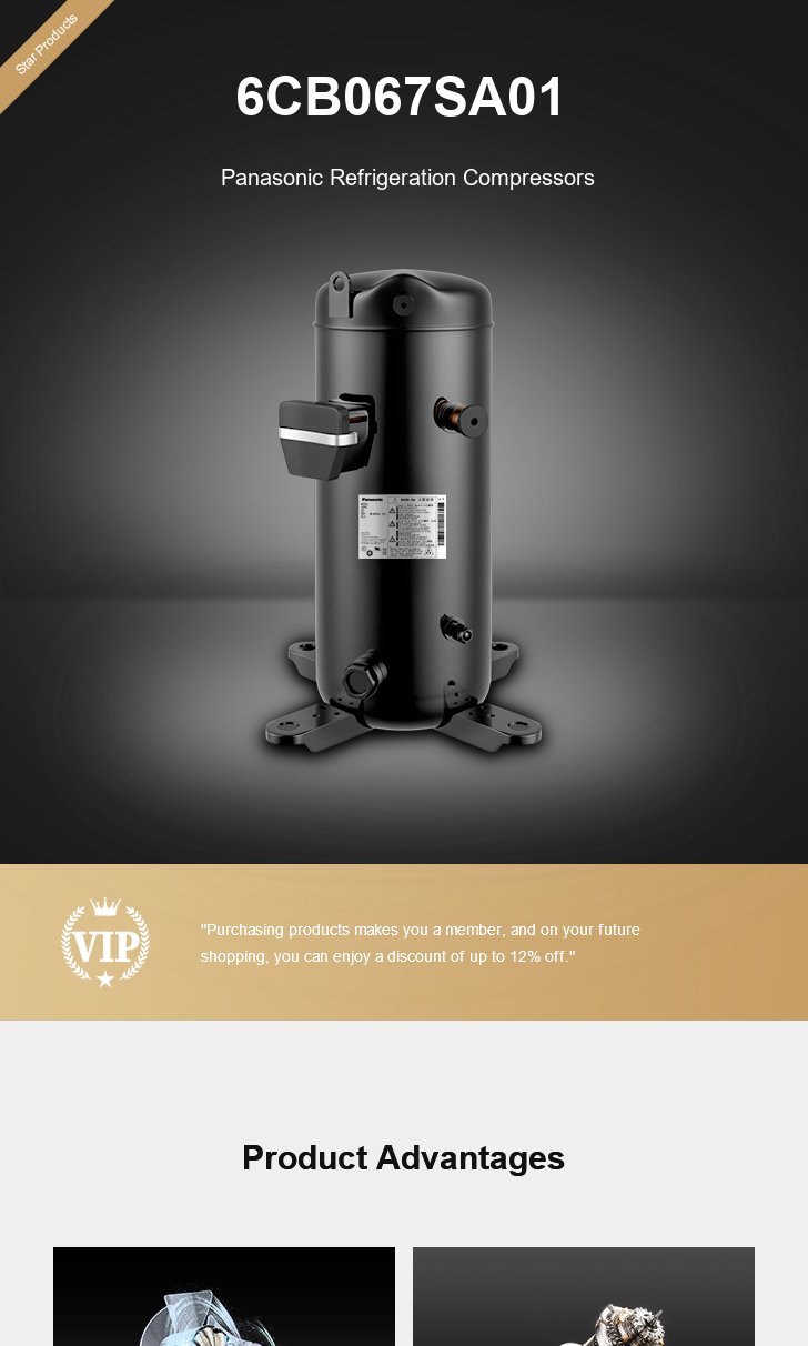 Panasonic Compressor 6CB067SA01, technical parameters pdf, structure diagram